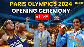 Paris Olympics 2024 Opening Ceremony Live PV Sindhu Sharath Kamal To Lead Indian Contingent India [upl. by Ailana]