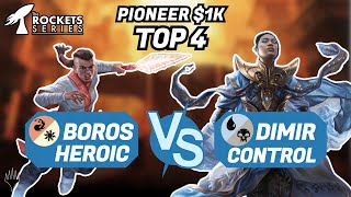 Top 4  Boros RedWhite Heroic vs Dimir BlueBlack Control  Pioneer 1K  Rocket Series 2324 [upl. by Tedman935]