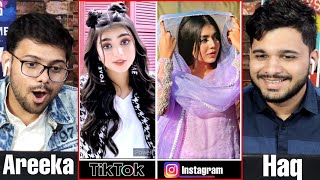 Areeka Haqs Tik Tok amp Instagram  Indian Reaction [upl. by Constancia898]