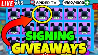 🔴 🔥 Spider TV amp Mythical GIVEAWAY🎁 Signing Units  WAVE 100 ENDLESS MODE TOILET TOWER DEFENSE LIVE [upl. by Averi574]