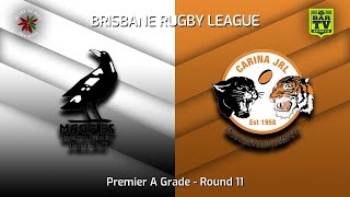 Premier A Grade  Round 11  Souths Logan Magpies Vs Carina Tigers  Whole Game Played 10062023 [upl. by Carolyn]