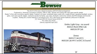 Bowser announces an Alco C415 [upl. by Thibault566]