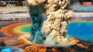 US Panic Horrible Today Live Footage of the Yellowstone Geysers Massive Eruption Is Happening [upl. by Esilana]