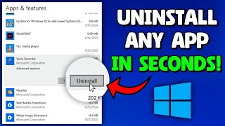 How To Uninstall Apps On Windows 10  How To Delete Apps In Laptop [upl. by Nodnarbal39]