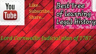 Lord Cornwallis Judicial Plan of 1787 under Legal History।।LLB NOTES।।LEGAL HISTORY।। [upl. by Mackey]