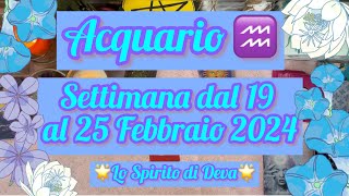 Acquario ♒️settimana dal 19 al 25 Febbraio 2024🌟acquario oroscopoacquario oroscopo aquarius [upl. by Gudren]