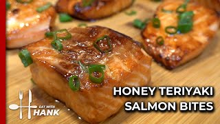 Air Fryer Honey Teriyaki Salmon Bites [upl. by Halland]