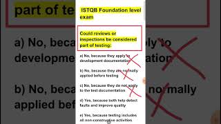 ISTQB Foundation Level Question 9 with Answer [upl. by Nroht605]