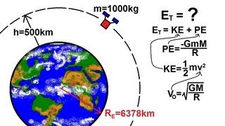 Physics 18 Gravity 18 of 20 Kinetic And Potential Energy Of A Circular Orbit [upl. by Adnilav]