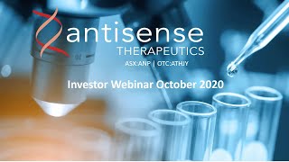 Antisense Therapeutics – Investor Webinar October 2020 [upl. by Marybella565]