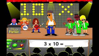 10 Times Table Song  Percy Parker  Just Add A Zero  animation lyrics amp GRID [upl. by Anihs]