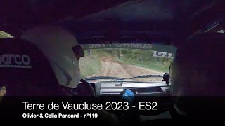 Terre de Vaucluse 2023  ES2  205 GTI Equipage Olivier amp Celia Pansard [upl. by Ellinnet]