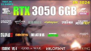 RTX 3050 6GB Laptop  Test in 22 Games in 2024  RTX 3050 Gaming Test [upl. by Euqnom]