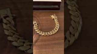 16mm 10k Cuban link bracelet from Las Villas Jewelry [upl. by Kovacev310]