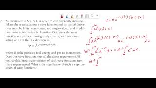 Problem 57 Quantum mechanics concepts of modern physics by Arthur Beiser [upl. by Lemmie]