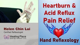 Heartburn and Acid Reflux Pain Relief  Hand Reflexology Tip [upl. by Felicio]