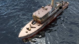 US Coast Guard sink Japanese ghost ship [upl. by Disraeli]