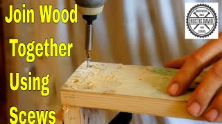 How to join 2 pieces of wood in the corner with a screw [upl. by Yetsirhc269]