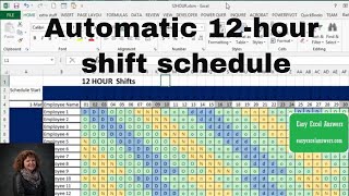 How to make an automatic 12hour shift schedule [upl. by Ahsekram]