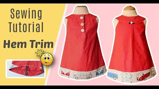 Sewing a Hem Trim  sewing a Facing  Sewing Pattern Kitty  Sewing Tutorial  Frocks amp Frolics [upl. by Lynett]