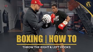 Boxing  How to throw the Right amp Left Hooks  Coach Anthony Boxing [upl. by Ecyoj536]