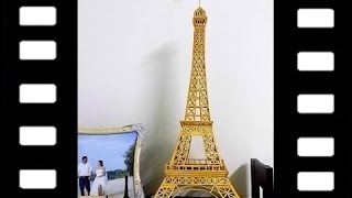 How to make an Eiffel Tower with Papers  Paper stick and glue to make an Eiffel Tower [upl. by Alley]