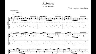 Asturias  Guitar tab Music by Isaac Albéniz tab from Ahmet Kanneci [upl. by Valdis]