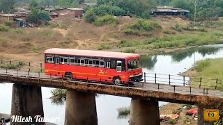 MSRTC BUSES OVER BRIDGE  CHIPLUN  RATNAGIRI  KONKAN  MAHARASHTRA [upl. by Monahon921]