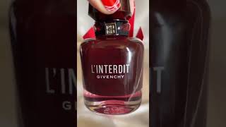 Givenchy L’interdit rouge eau de Parfum  perfume unboxing [upl. by Nomzed]