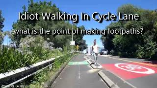 Idiot Walking In Cycle Lane [upl. by Enilarac]