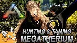 Hunting and Taming Megatherium  ARK Survival Evolved [upl. by Arrat]