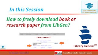 How to freely download books or research papers using Library Genesis  Dr Muntazir Hussain [upl. by Bradwell]