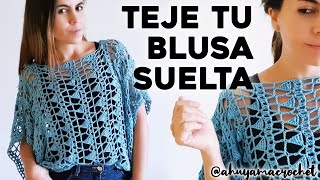 Más de 15 Patrones Gratuitos y tutoriales de BLUSAS tejidas crochet ganchillo Crochet paso a paso [upl. by Decrem358]