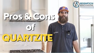 Quartzite Countertop Installation Tips  Full Backsplash and Waterfall Island [upl. by Himelman]