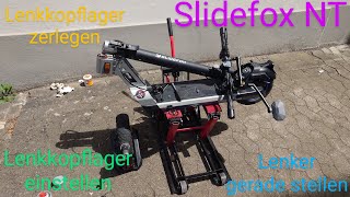 Slidefox NT 🛴 Lenkkopflager zerlegen und einstellen Lenker gerade stellen [upl. by Mather]