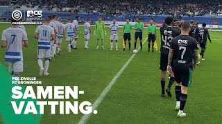 Laatste TEST voor COMPETITIE  PEC Zwolle  FC Groningen  Samenvatting [upl. by Harri]