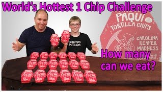 Worlds Hottest One Chip Challenge  how many can we eat  Crude Brothers [upl. by Oker634]