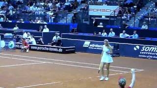 Victoria Azarenka vs Flavia Pennetta service game  Porsche Tennis Grand Prix 2010 Stuttgart [upl. by Yr232]