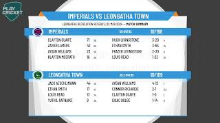 Leongatha amp District Cricket Association  Under 17s  Semi Final 1  Imperials v Leongatha Town [upl. by Stets]