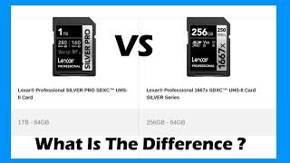 Lexar V60 Professional SILVER PRO vs 1667x UHS II SD Card Compare Difference [upl. by Cleve]