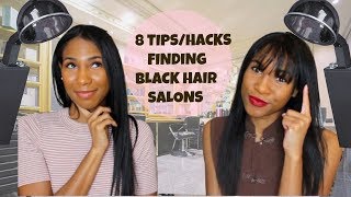 8 Tips amp Hacks to Find a Salon or Stylist for Black Women Hair Natural Relaxed Braids Silk Press [upl. by Kaehpos]