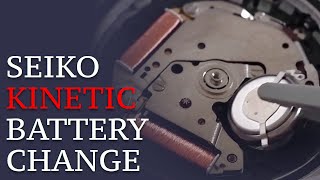 Seiko Kinetic Battery Replacement How to change the capacitor in a Seiko kinetic watch [upl. by Lydie]