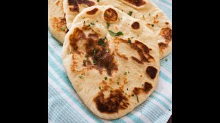 Indian Naan Bread Recipe  Easy PanFried Flatbread [upl. by Dukie]