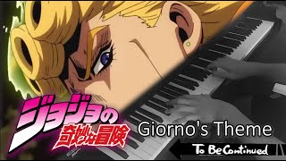 Giornos Theme －Animenz arr JoJos Bizarre Adventure Part 5 Golden Wind Pianoloooo [upl. by Siward]