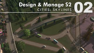 Easy and Efficient Highway Exit  Cities Skylines NO MODS – Design and Manage S2E02 [upl. by Sito]