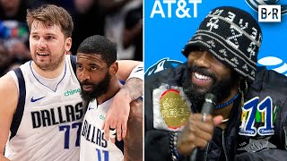 Kyrie Irving Makes the Case for Luka Doncic Being MVP [upl. by Anhsirk]