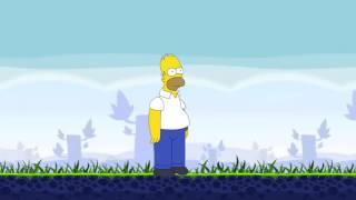 ANGRY BIRDS VS THE SIMPSONS MASHUP SPOOF VIDEO [upl. by Auod]