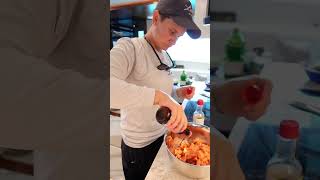 Day in the Life Yacht Chef belowdeck yacht chef crew yachtie food cooking [upl. by Brey]