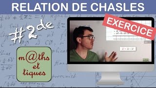 EXERCICE  Appliquer la relation de Chasles  Seconde [upl. by Burnsed]