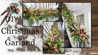 Christmas Garland DIY  How To Decorate a natural Christmas Garland [upl. by Floridia]